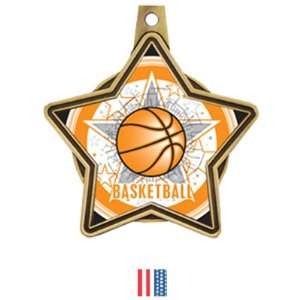  All Star Insert Custom Basketball Medals M 5501B GOLD 
