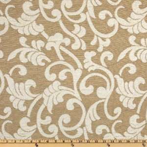  53 Wide Struttura Jacquard Scrolls Light Coffee Fabric 