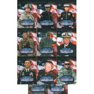  Armed Forces Fans of the Game 11 Card Insert Set. It Highlights 
