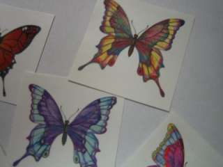 LOT ~ DIFFERENT BUTTERFLY temporary Tattoo MED. SIZE  
