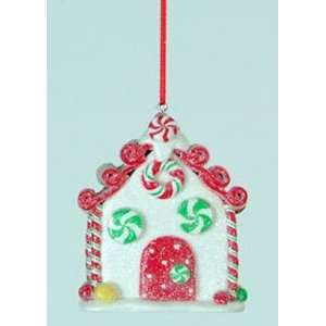   Gingerbread Kisses Decadent Peppermint Candy House Christmas Ornament