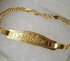 Womens 14k Gold Infinity Linked Plate Bars Bracelet GREAT Holiday Gift 