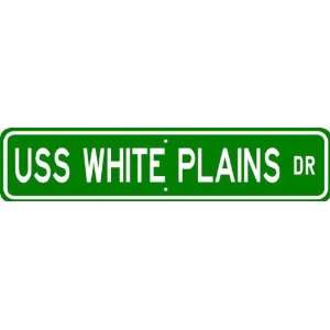  USS WHITE PLAINS AFS 4 Street Sign   Navy Patio, Lawn 