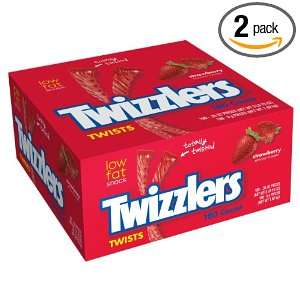 Twizzlers Twists, Strawberry, 180 Count Packages (Pack of 2)  