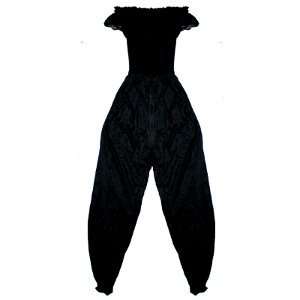  Strapless Harem Pant Jumpsuit with Ruffle Lace Trim in 