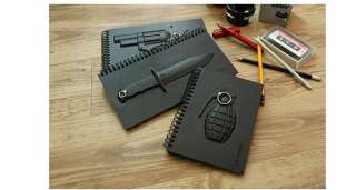 Grenade Weapon Hardcover Blank Notebook Journal Diary Paper Memo Note 