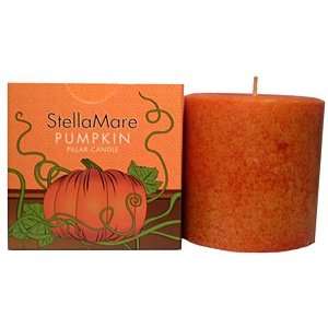   Stella Mare Pumpkin 3 X 3 Inch Pillar Candle