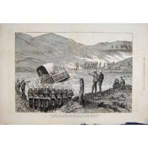  1881 Transvaal War Capsizing Pont Incangua River Sketch 