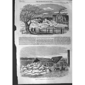  1857 STOREHOUSE ICE FREDERICTON DESTROYED HOUSE