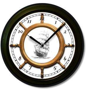 Personalized Nautical Wheel Wall Clock  