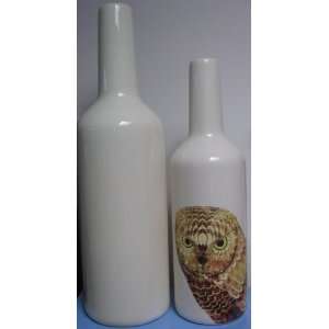 Owl Bottle Vase  Md 
