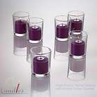 Purple Mercury Glass Stemmed Candle Holders Halloween  