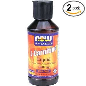 Now Foods Liquid L Carnitine, 1000 mg, Citrus Flavor, 4 Fluid Ounce 