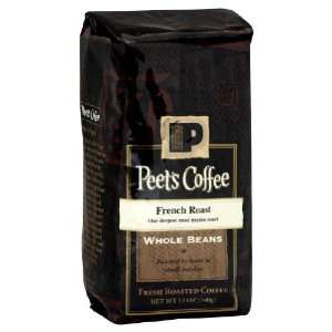 Peets Coffee, Coffee Wholeb French Roast, 12 Ounce (6 Pack)