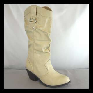 NEW CAMEL ROUND TOE WOMENS COWBOY BOOTS SIZE 6  