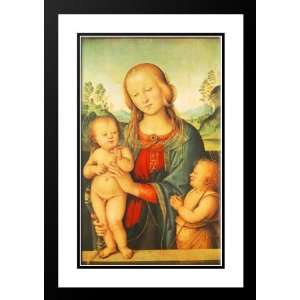 Perugino, Pietro 28x40 Framed and Double Matted Madonna with Child and 