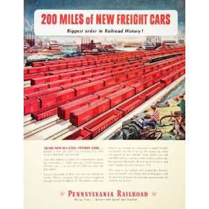  1950 Ad Pennsylvania Railroad Steel Freight Cars New York 