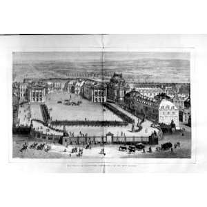  1870 VIEW PALACE VERSAILLES FRANCE IRON CROSSES WAR