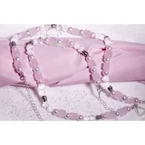    Exposed Envy Pretty Pink Beaded Bra Straps 