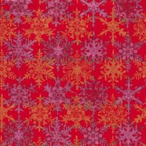  Caspari Snowfall 9 Foot Christmas Wrapping Paper Roll, Red 