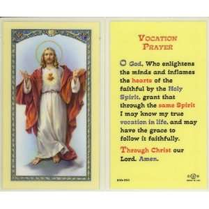  Vocation Prayer Sacred Heart Holy Card (800 090)   10 pack 