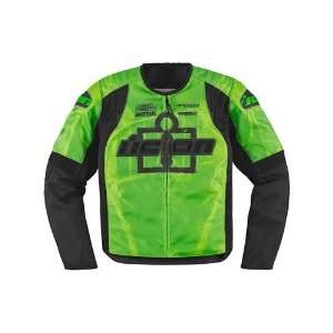    ICON OVERLORD TYPE 1 TEXTILE STREET JACKET GREEN MD Automotive