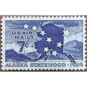   Stamps US Air Mail Alaska Statehood Scott C53 MNHVF 