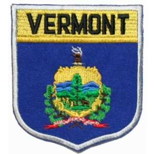  State Of Vermont Shield Flag Embroidered Applique Patch 