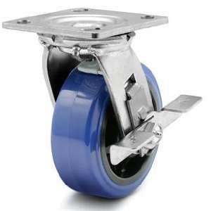 6AEMPSB 6 Swivel Caster with Brake Poly on Poly Wheel  