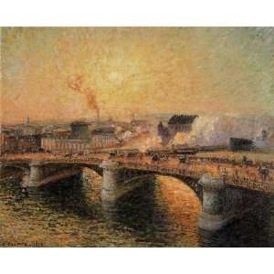   Pont Boieldieu, Rouen Sunset Camille Pissarro Hand