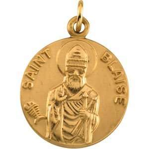  14k St. Blaise Medal 18mm/14kt yellow gold Jewelry