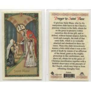  Prayer to St. Blaise Holy Card (HC9 412E)   Laminated 