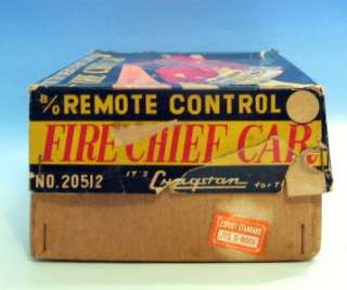 1950s Cragstan FIRE CHIEF~GM~Buick/Pontiac Tin Plate BATTERY OPERATED 