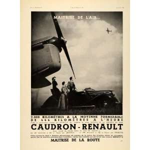  1935 French Ad Caudron Renault Fighter Plane Vintage 