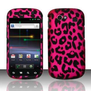 Sprint Samsung Nexus S 4G Hot Pink Leopard Skin Snap on Hard Case 