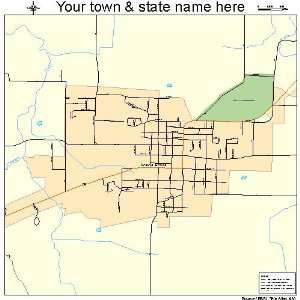  Street & Road Map of Prairie Grove, Arkansas AR   Printed 