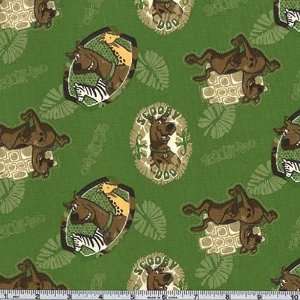  45 Wide Scooby Doo Patches Green Fabric By The Yard 