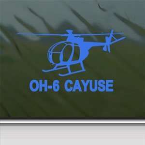 OH 6 Cayuse Helicopter Blue Decal Truck Window Blue 