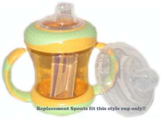 These spouts DO NOT work with the 2 handle Soft Spout Sippy Cups or 