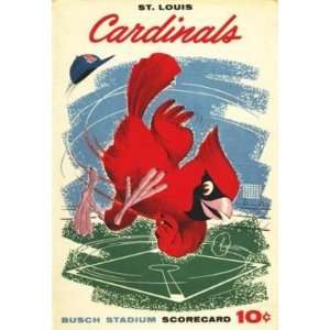 1958 St Louis Cardinals Vs Milwaukee Braves Scorecard  