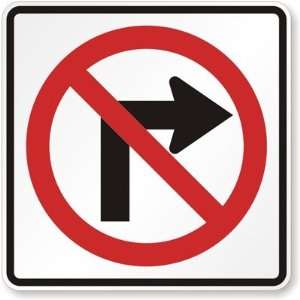  No Right Turn (graphic only) High Intensity Grade Sign, 18 