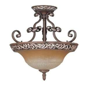   Palermo Renaissance Three Light Down Lighting Semi Flush Ceiling Fi