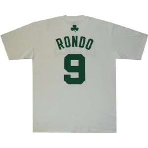 Boston Celtics Rajon Rondo White Adidas T Shirt  Sports 