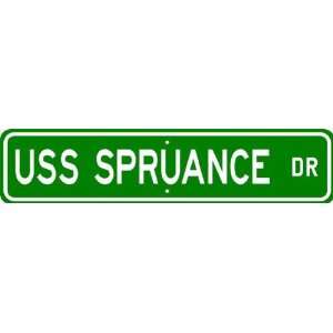  USS SPRUANCE DD 963 Street Sign   Navy Patio, Lawn 