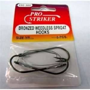  Striker 3/0 Bronzed Weedless Sproat Hooks   3 pk.