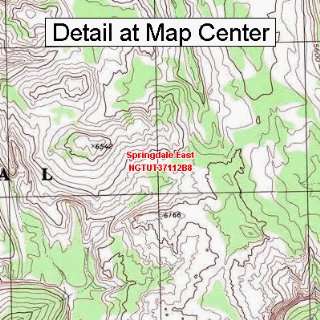   Topographic Quadrangle Map   Springdale East, Utah (Folded/Waterproof