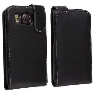  Leather Case for HTC Desire HD, Black Cell Phones & Accessories