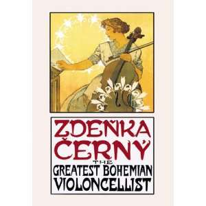 Zdenka Cerny The Greatest Bohemian Violoncellist 28x42 Giclee on 