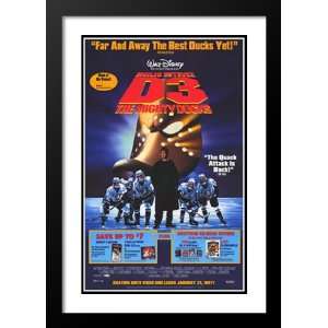  D3 The Mighty Ducks 32x45 Framed and Double Matted Movie 