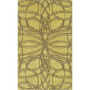 The Rug Market Ecconox Spiro 72257 Yellow and Gold and Green and Black 